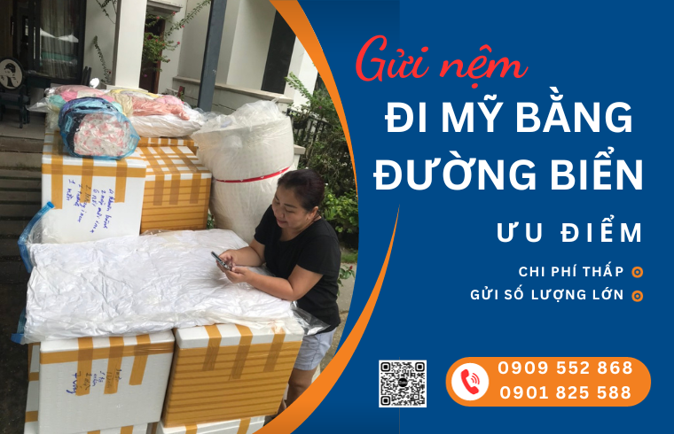 gửi nệm đi Mỹ bằng đường biển