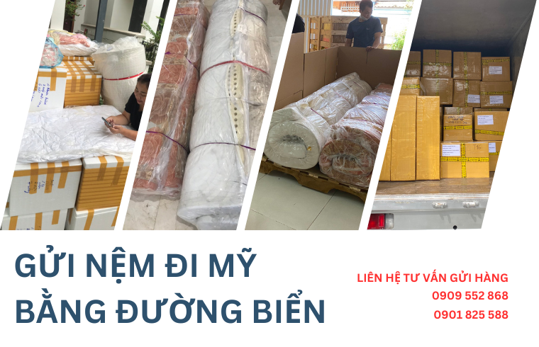 gửi nệm đi Mỹ bằng đường biển