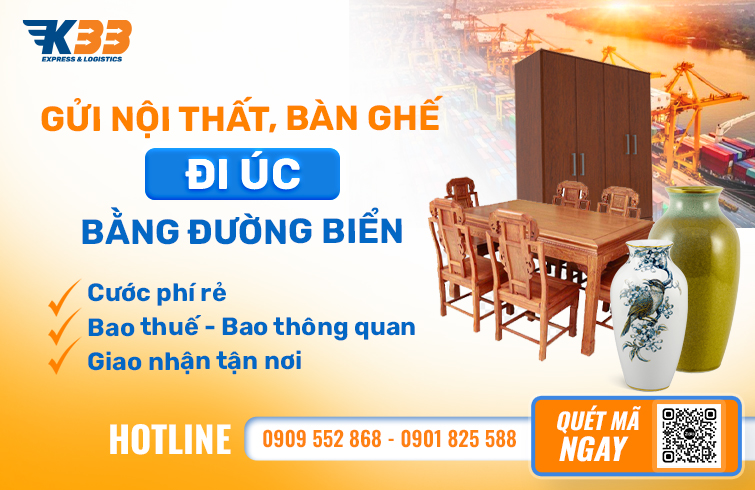 gửi nội thất đi úc bằng đường biển