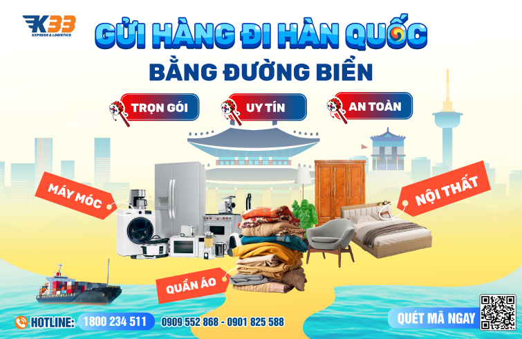 Gửi hàng đi Hàn Quốc bằng đường biển trọn gói