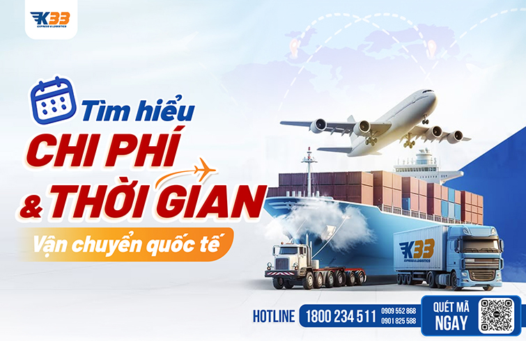 so sánh thời gian và chi phí vận chuyển quốc tế